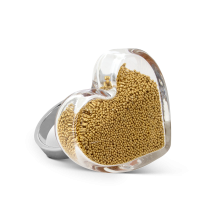 Bague en verre soufflé - Coeur Medium Billes