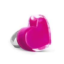 Bague en verre soufflé - Coeur Medium Milk