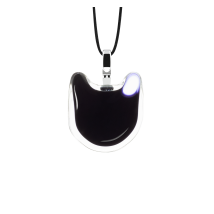 Pendentif en verre soufflé - Chat nano milk