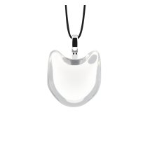 Pendentif en verre soufflé - Chat nano milk