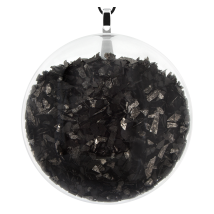 Pendentif en verre soufflé - Galet Giga Paillettes
