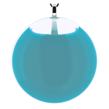 Pendentif en verre soufflé - Galet Giga Milk