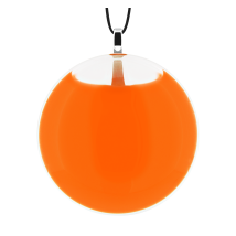 Pendentif en verre soufflé - Galet Medium Milk