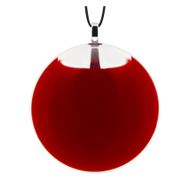 Pendentif en verre soufflé - Galet Medium Milk