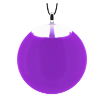 Pendentif en verre soufflé - Galet Medium Milk