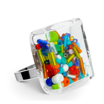 Glasring - Carré Giga Mix Perles Multicolor