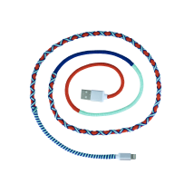 USB-Kabel für iPhone - Salsa Blau / Rot