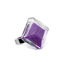 Anillo de vidrio soplado - Gaia Medium Billes Púrpura