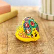 Brosse à cheveux avec miroir - Lady Retro