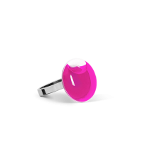 Bague en verre soufflé - Galet Nano Transparent