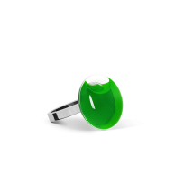 Bague en verre soufflé - Galet Nano Transparent