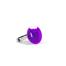 Bague en verre soufflé - Galet Nano Transparent