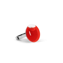 Bague en verre soufflé - Galet Nano Transparent
