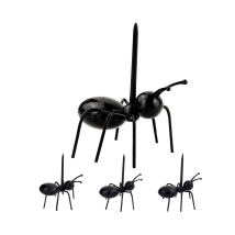 Set de 20 palillos para aperitivos hormigas - Ant Pick Party Negro