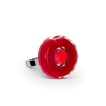 Glass ring - Duo Mini Dark red