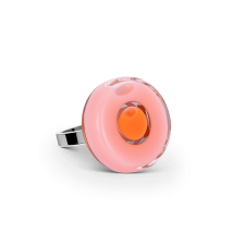 Anello in vetro - Duo Mini Rosa chiaro