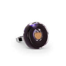 Glass ring - Duo Mini Black / Gold