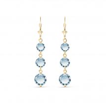 Aquamarine Danna Trio Drop Earrings in 9ct Gold