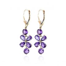 Amethyst Mariah Signature Blossom Earrings in 9ct Gold