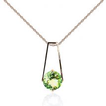 Peridot Embrace Pendant Necklace 1.45ct in 9ct Rose Gold