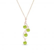 Peridot Dream Catcher Pendant Necklace 2.25ctw in 9ct Rose Gold