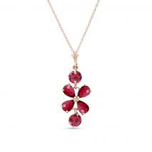Ruby Blossom Pendant Necklace in 9ct Rose Gold