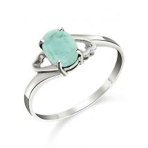 Emerald Classic Desire Ring 0.75ct in Sterling Silver