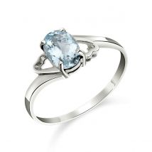 Aquamarine Classic Desire Ring 0.75ct in Sterling Silver