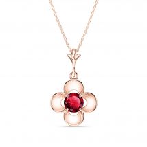 Ruby Corona Pendant Necklace 0.55ct in 9ct Rose Gold