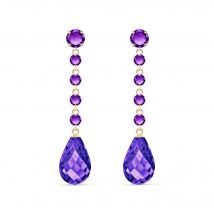 Amethyst Alice Dimensional Drop Earrings in 9ct Gold