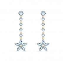 Aquamarine Florence Daisy Drop Earrings in 9ct Gold