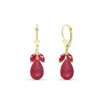 Ruby Claudia Petal Drop Earrings in 9ct Gold