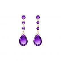 Amethyst Alice Drop Earrings in 9ct Gold