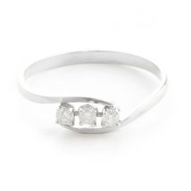 Round Cut Diamond Ring 0.15ctw in Sterling Silver