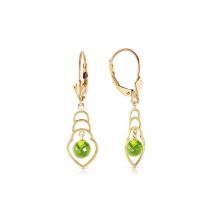 Peridot Scarlett Art Deco Drop Earrings in 9ct Gold