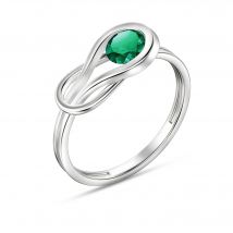 Emerald San Francisco Ring 0.65ct in Sterling Silver