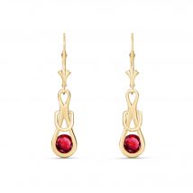 Ruby Angelina Drop Earrings in 9ct Gold