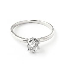 Diamond Solitaire Ring 0.4ct in 18ct White Gold