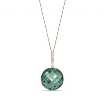 Corundum & Diamond Blythe Embellished Pendant Necklace in 9ct Rose Gold