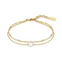 BOSS Women's Cora Pearl Charm Bracelet in Gold Plated Stainless Steel