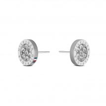 Tommy Hilfiger Women's Logo Stud Earrings in Stainless Steel