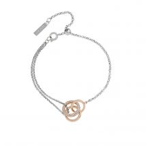 Olivia Burton Women's Classic Entwine Crystal Bracelet in Rose Gold Plated Stainless Steel