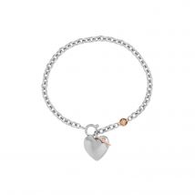 Olivia Burton Women's Classic Knot Heart Bracelet in Two-Tone Stainless Steel