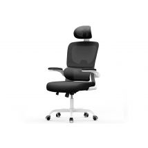 Ergonomic Desk Chair Swivel Computer Chair for Home Office Max Load 150kg, With Headrest Plus / White