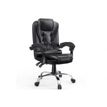 Ergonomic Executive Office Chair PU Leather Computer Desk Chair with Reclining for Home Office Working Black