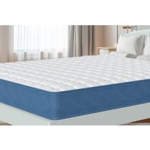 Cooling Gel Memory Foam Mattress 20CM Double-Layer Medium Firm Mattress Pressure Relief with Breathable Fabric King (150 x 200 x 20cm)