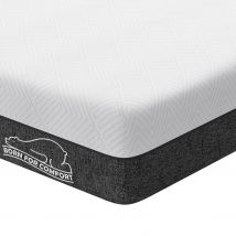 Memory Foam Mattress, Soft Fabric, Skin-friendly Mattress, Breathable Cover, 2 Layer for More Supportive 4FT6 Double (135x190x15cm)