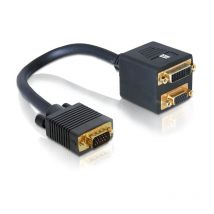 Delock Adapter VGA male to VGA + DVI 29 female