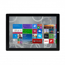 Refurbished Microsoft Surface Pro 3 | 12 Zoll | 8. Generation x7 | 64GB SSD | 4GB RAM | Virtuelle Tastatur | Ohne Stift A-grade