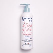 Gel Lavant Surgras Rivadouce Bébé Certifié Bio - 500ml - Sans parfum - Peaux sèches - Certifié bio et 98% d'ingrédients naturels - Rivadouce